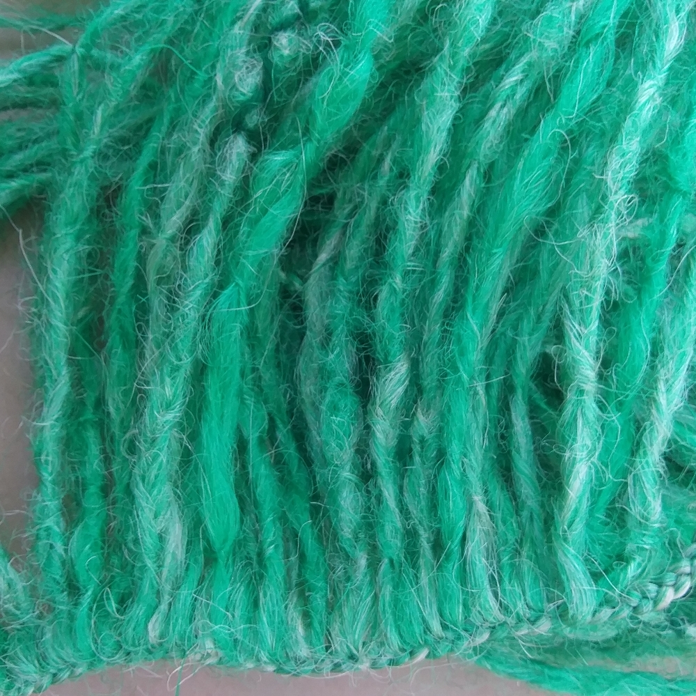 Long Blonde green tie on Loc extensions